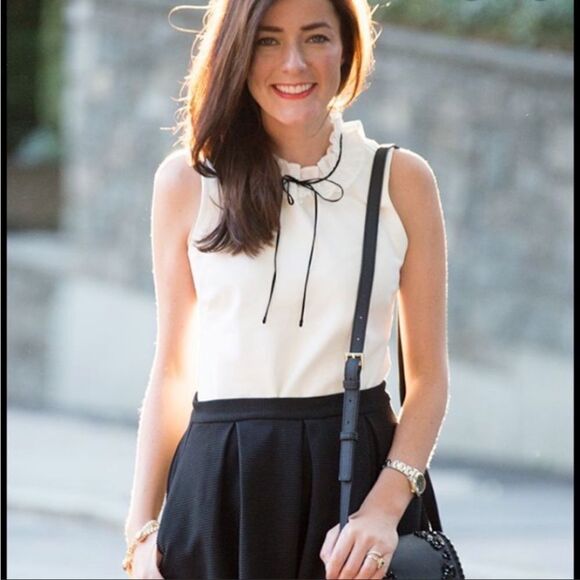 J. Crew ruffle neck top in Ponte office Sleeveless. Size XS. - Picture 4 of 15